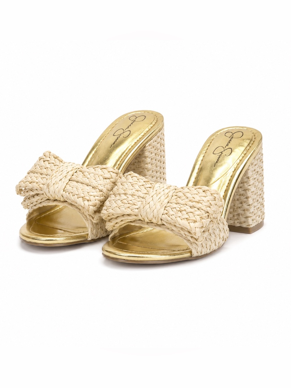 NWT Jessica Simpson Romilda Raffia Sandal In Light Natural Sz 6 no original box